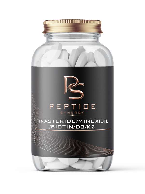 Finasteride 1mg / Minoxidil 2.5mg / Biotin 1mg / Vit D3 2000IU / Vit K2 100mcg